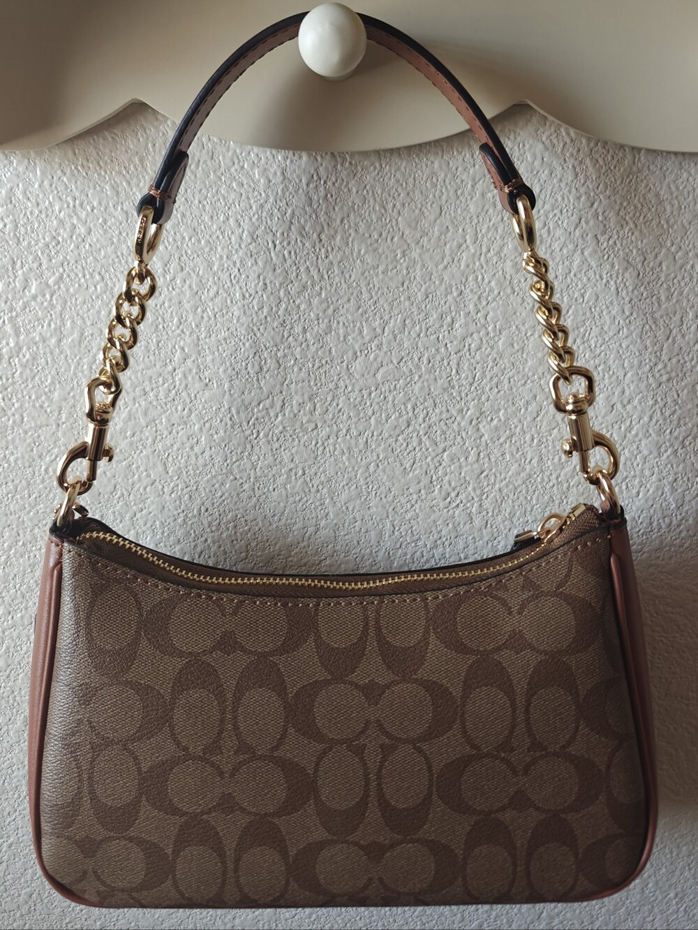 Signature Coach Teri Shoulder Bag CA548 Amber Brown - Picture 4 of 7